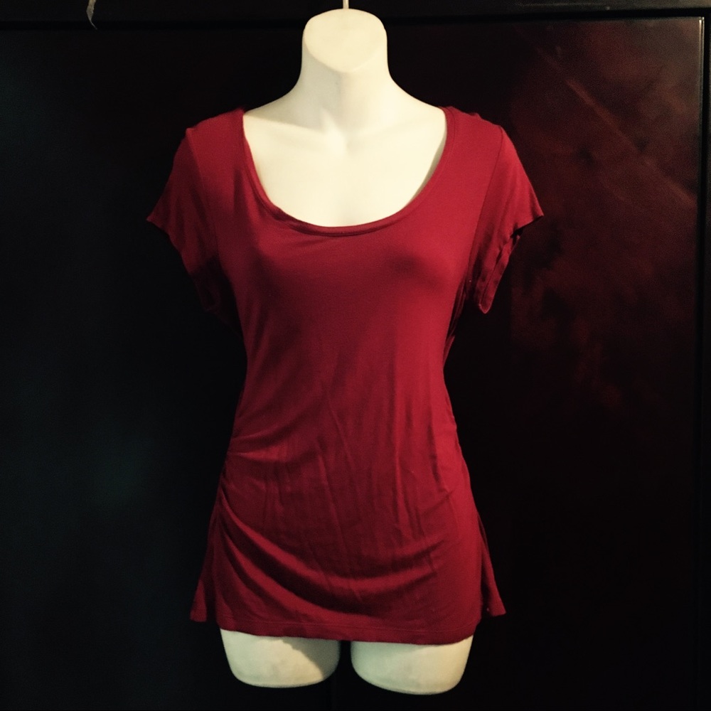 Ann Taylor dark red blouse